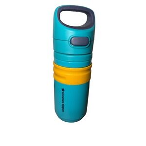 Tommee Tippee Insulated Sipper Cup Turquoise Yellow Handle Spill Proof Toddler